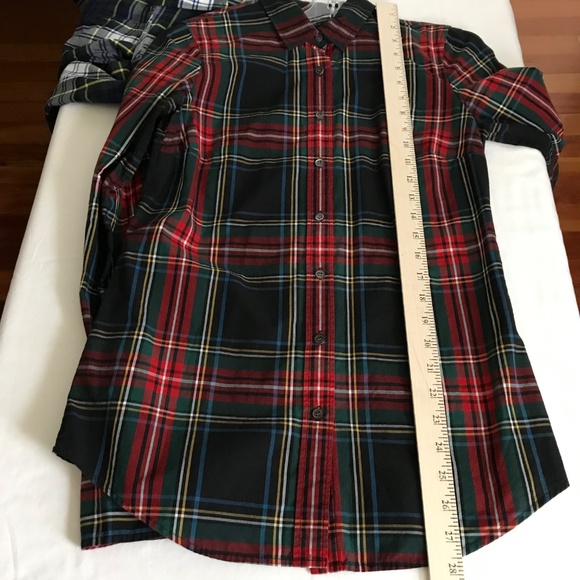 J. CREW Perfect Plaid Button Down Cotton Shirt Bundle Blue Red Boys Size 2T - Picture 12 of 16